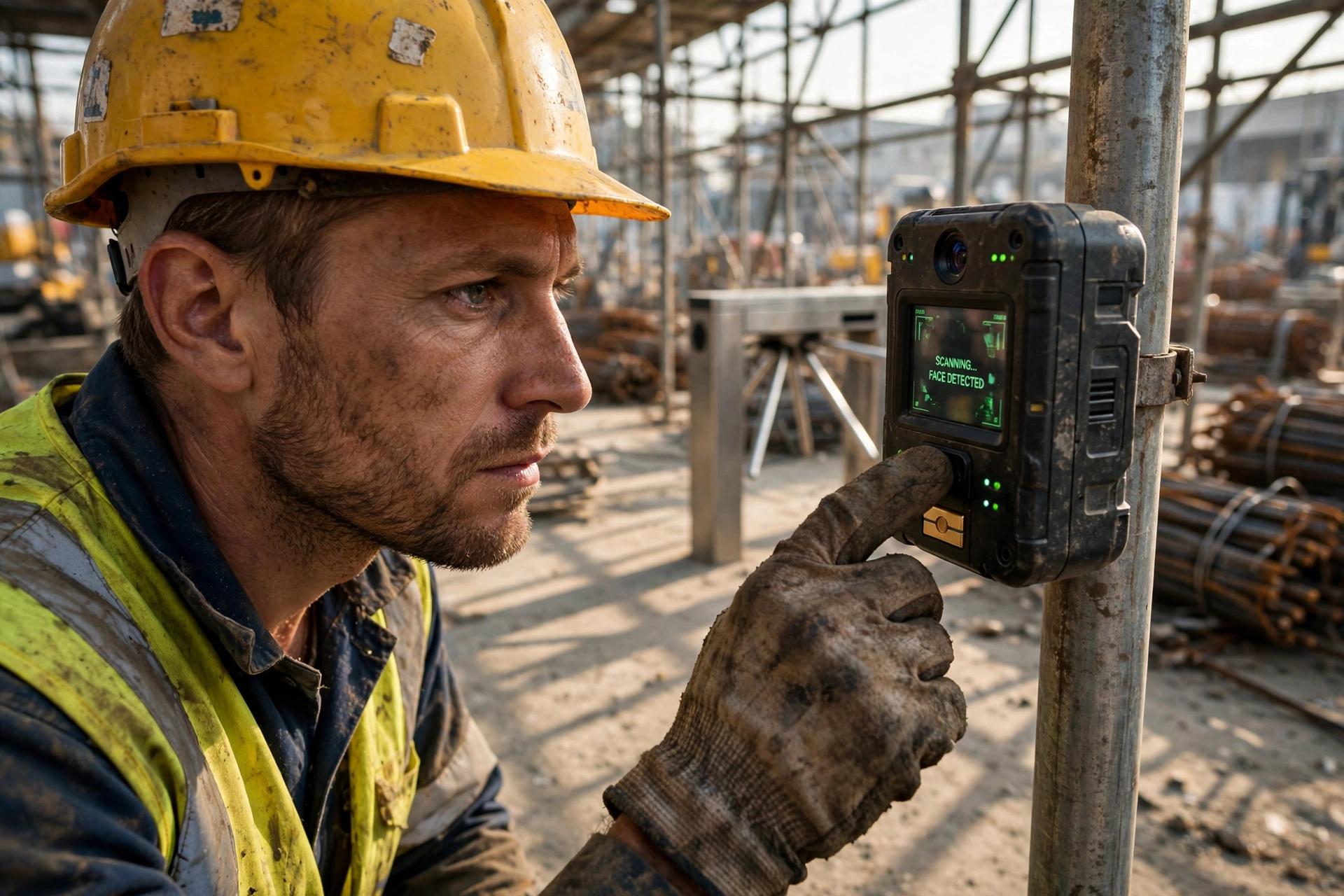 modern office employee biometric technology