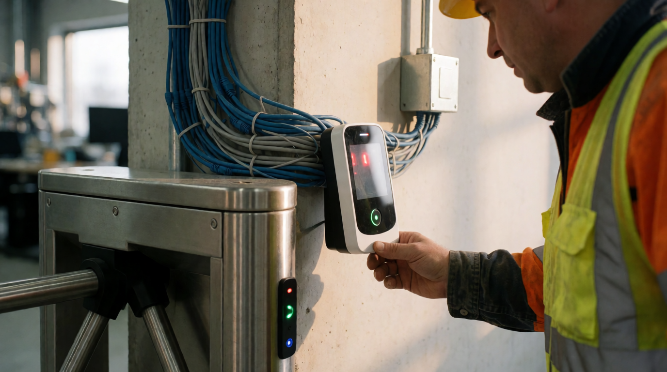 modern office employee biometric technology
