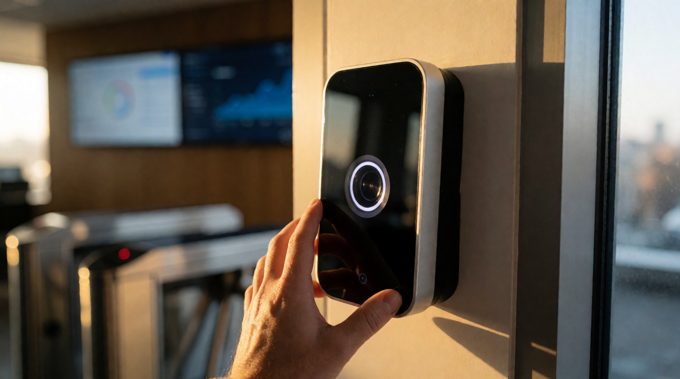 modern office employee biometric technology