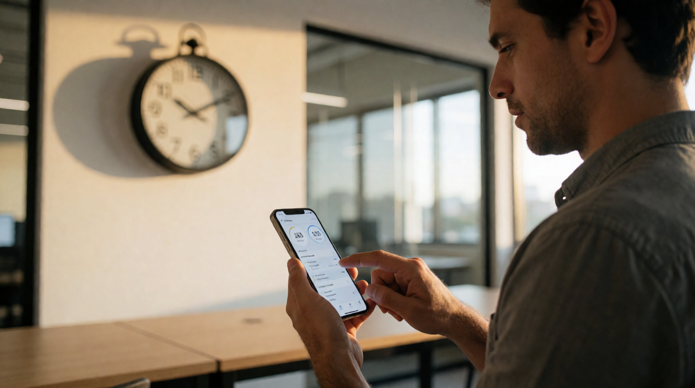 employee mobile app time tracking smartphone
