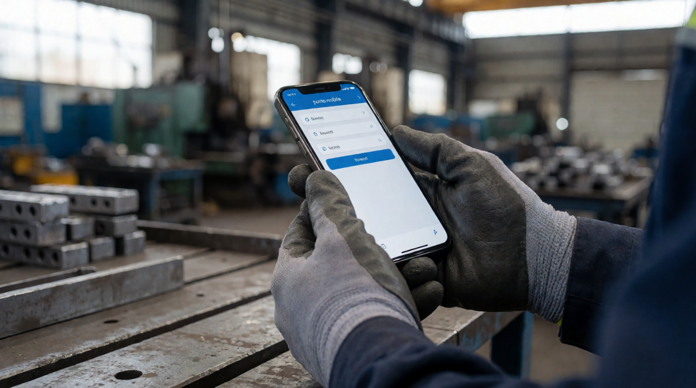 employee mobile app time tracking smartphone