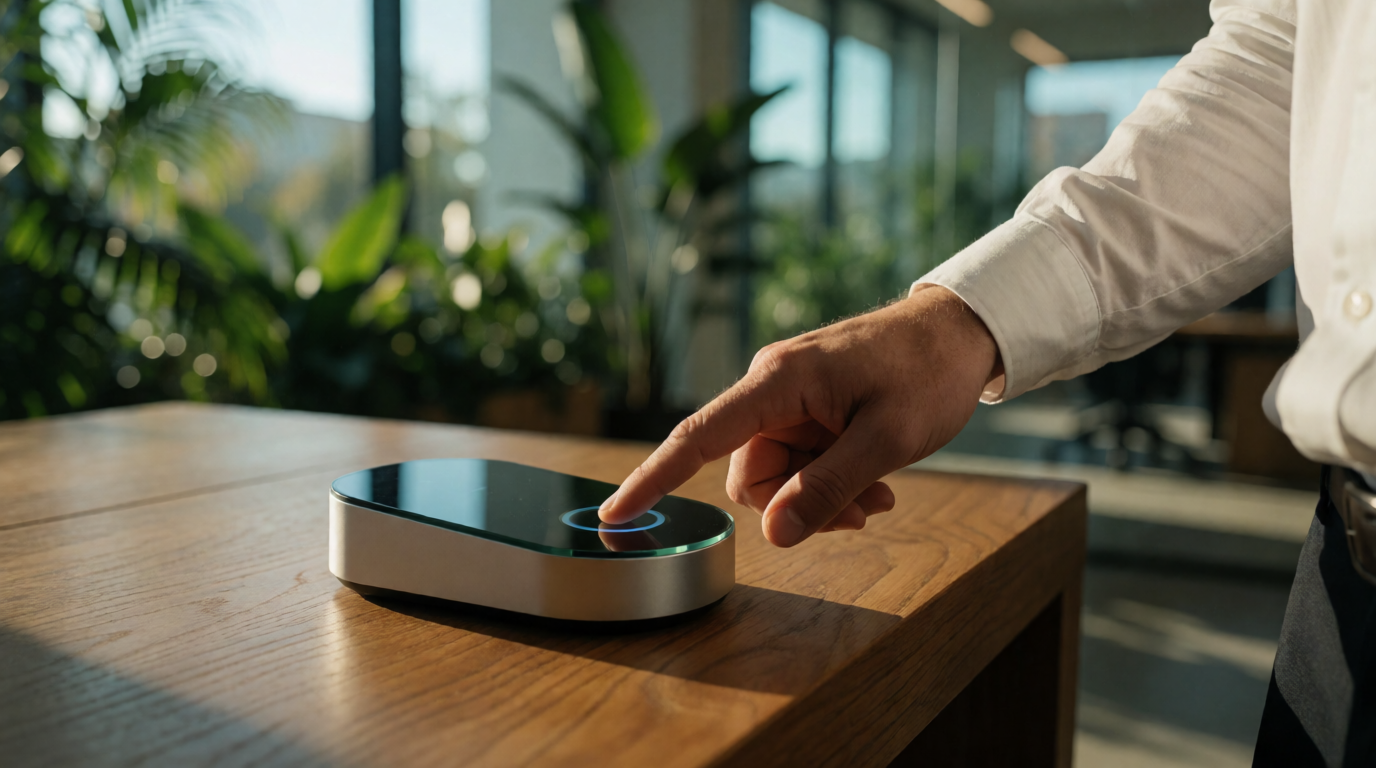 modern office employee biometric technology
