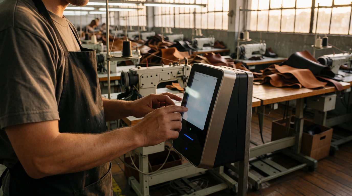 modern office employee biometric technology