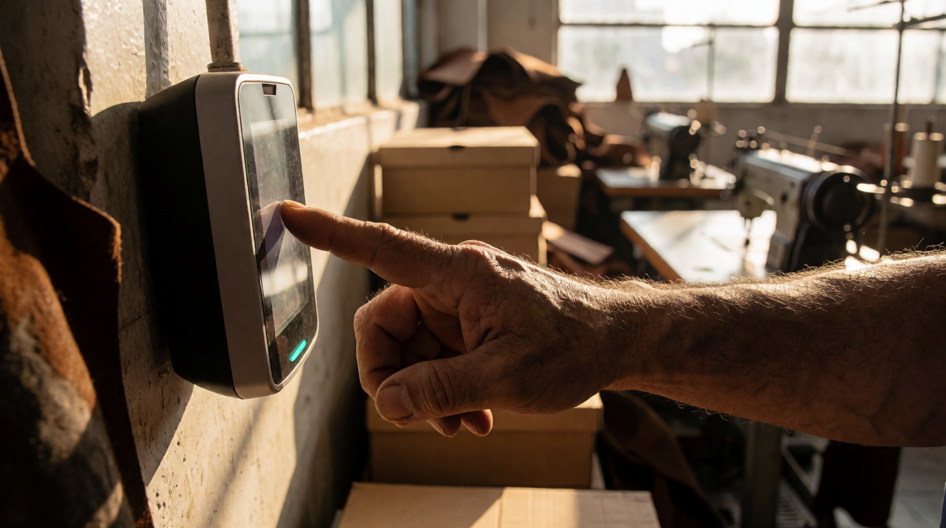 modern office employee biometric technology