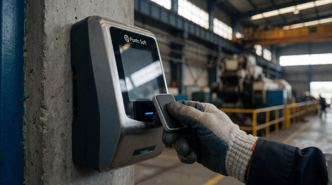 modern office employee biometric technology