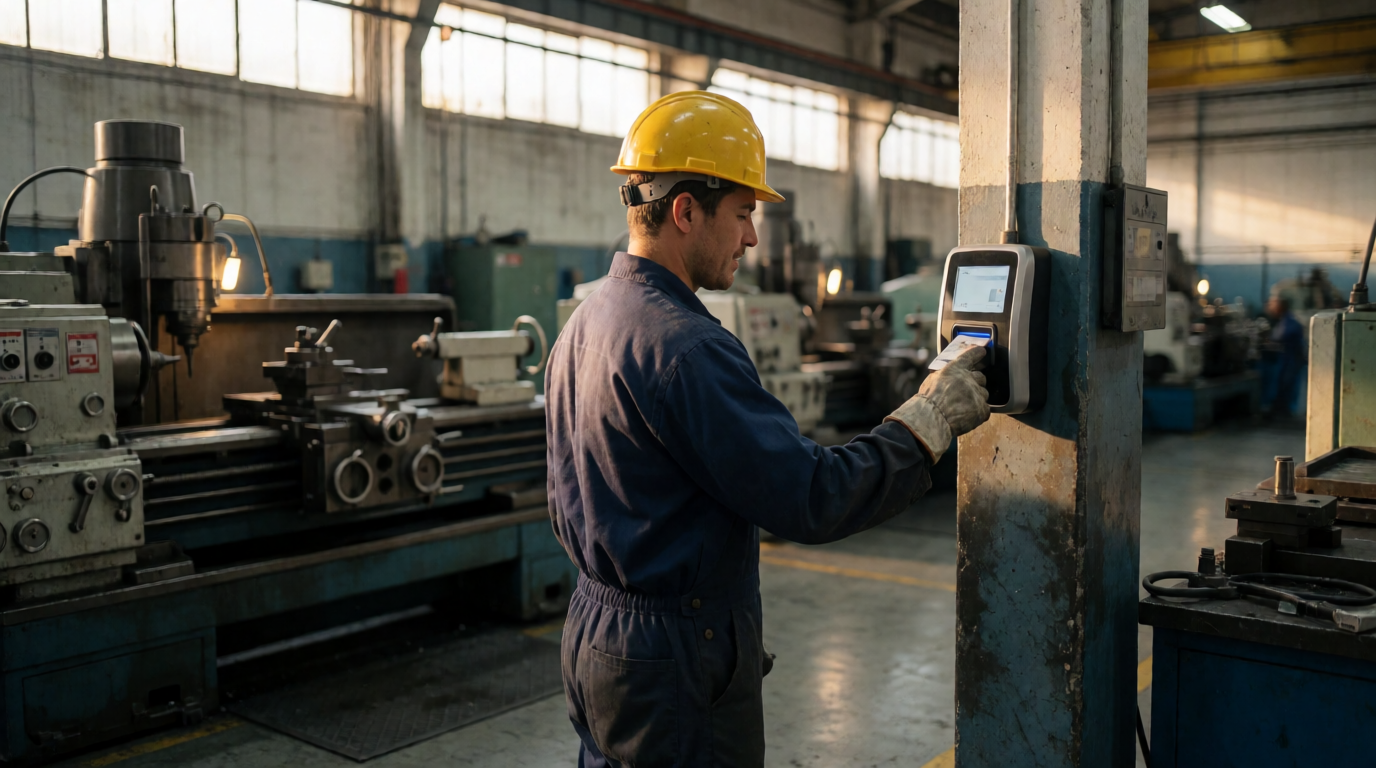 modern office employee biometric technology