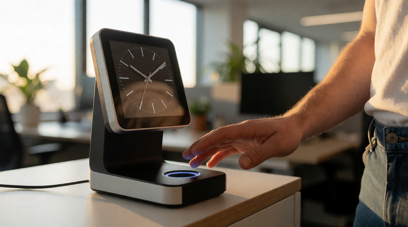 modern office employee biometric technology