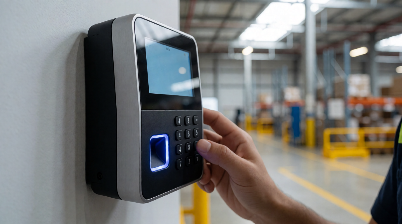 modern office employee biometric technology