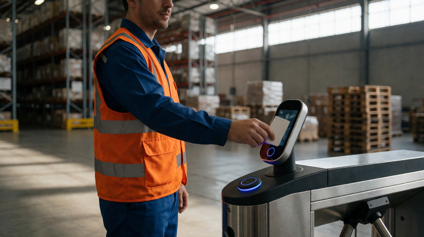 modern office employee biometric technology