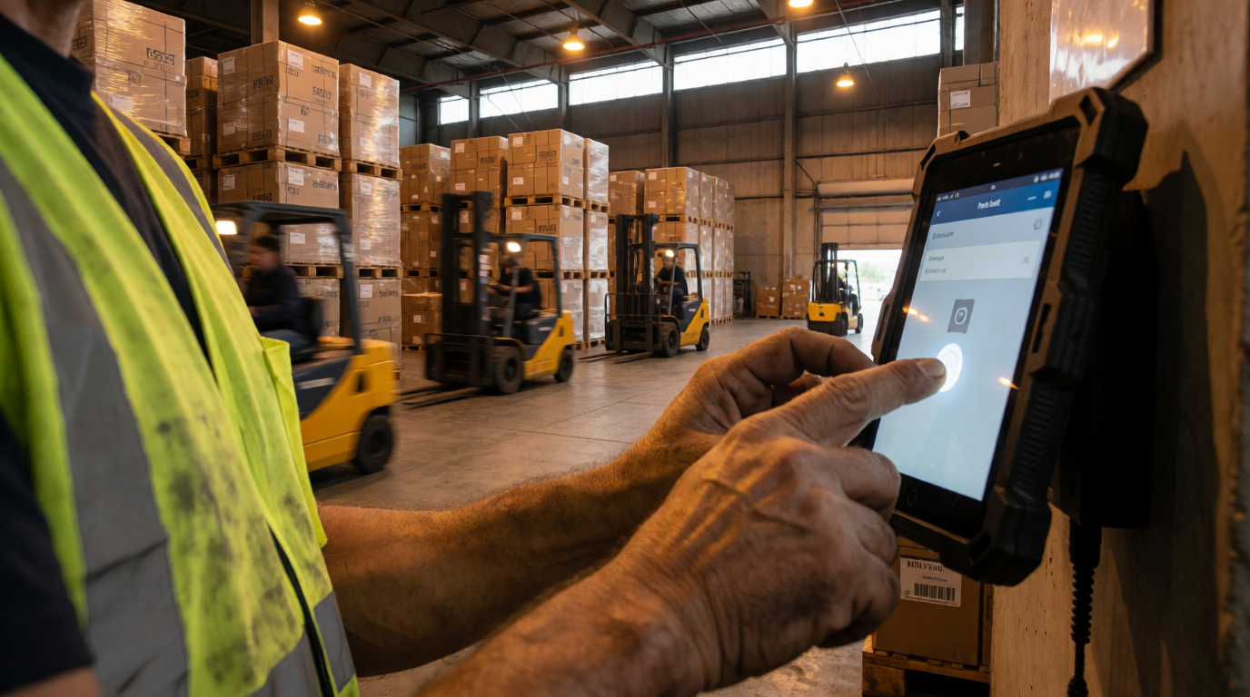 modern office employee biometric technology