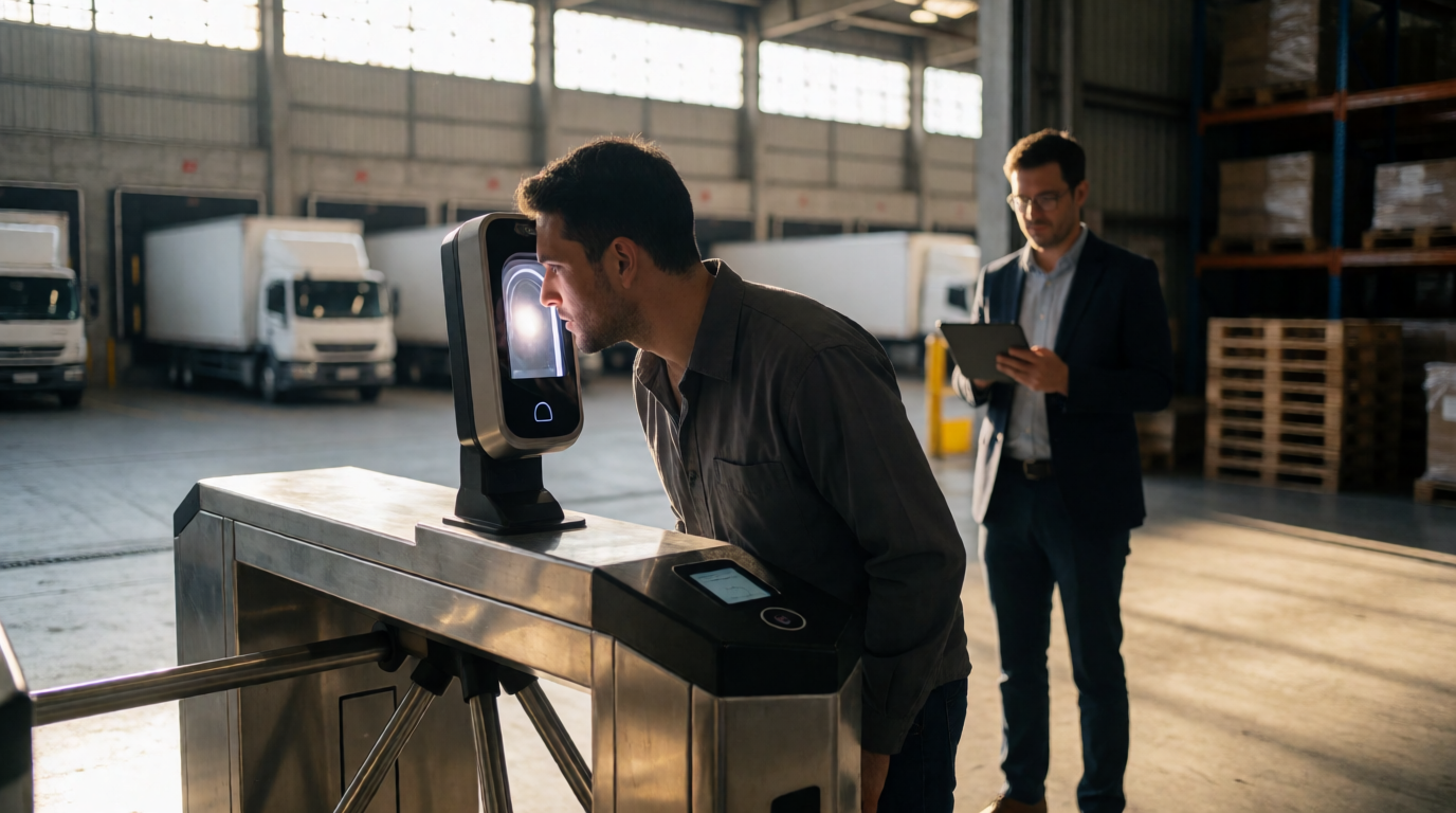 modern office employee biometric technology