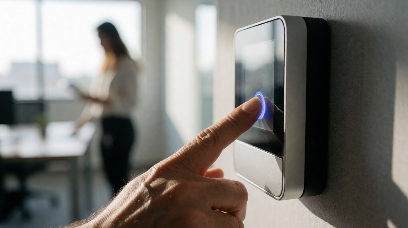 modern office employee biometric technology