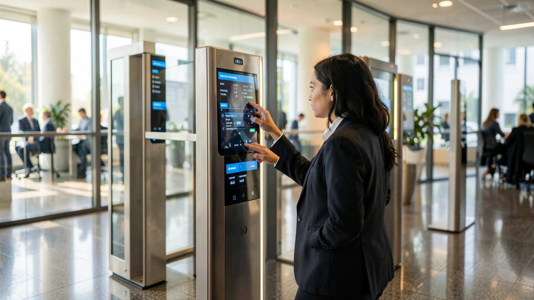 modern office building lobby entrance