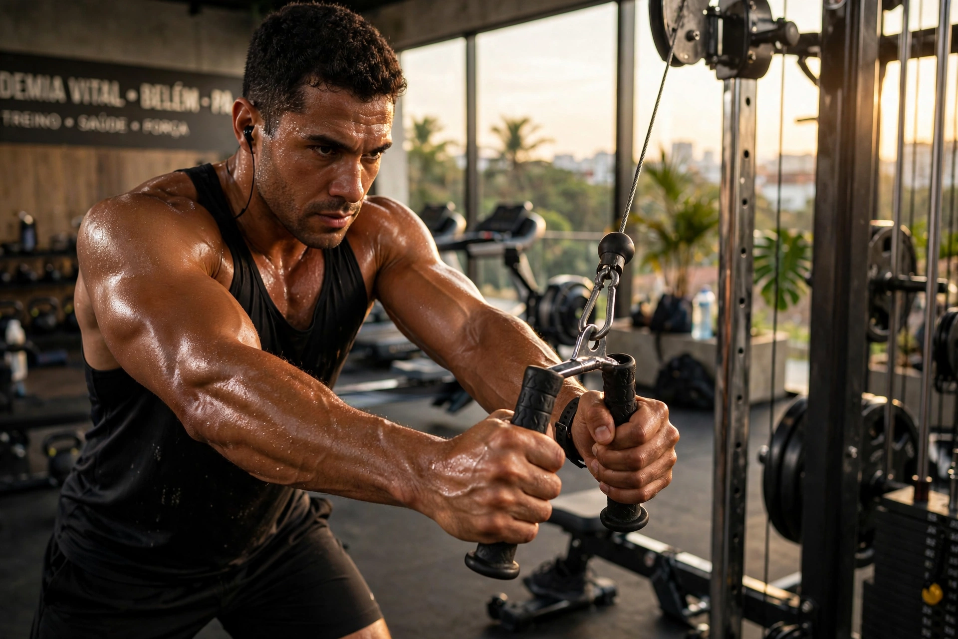 gym fitness equipment workout cable crossover belem pa