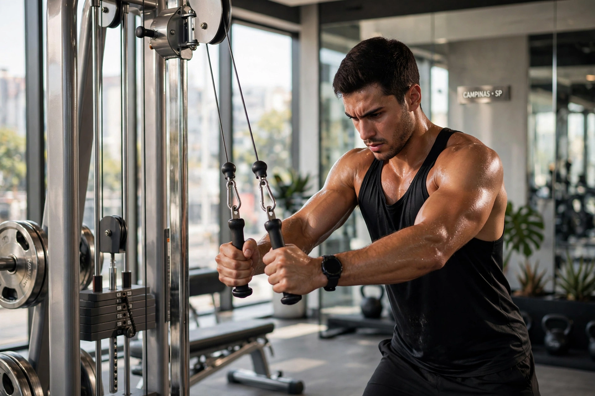 gym fitness equipment workout cable crossover campinas sp