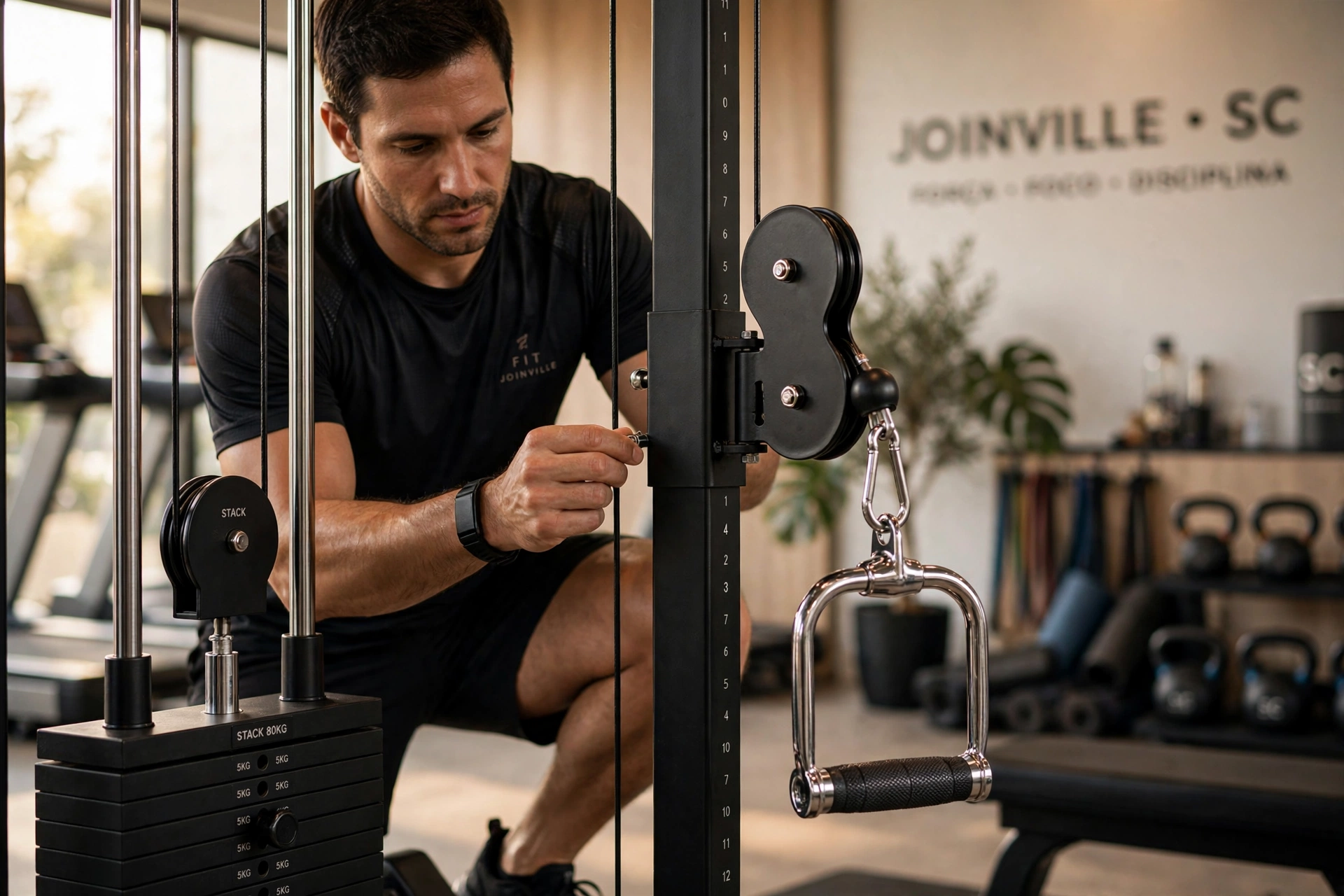 gym fitness equipment workout cable crossover joinville sc
