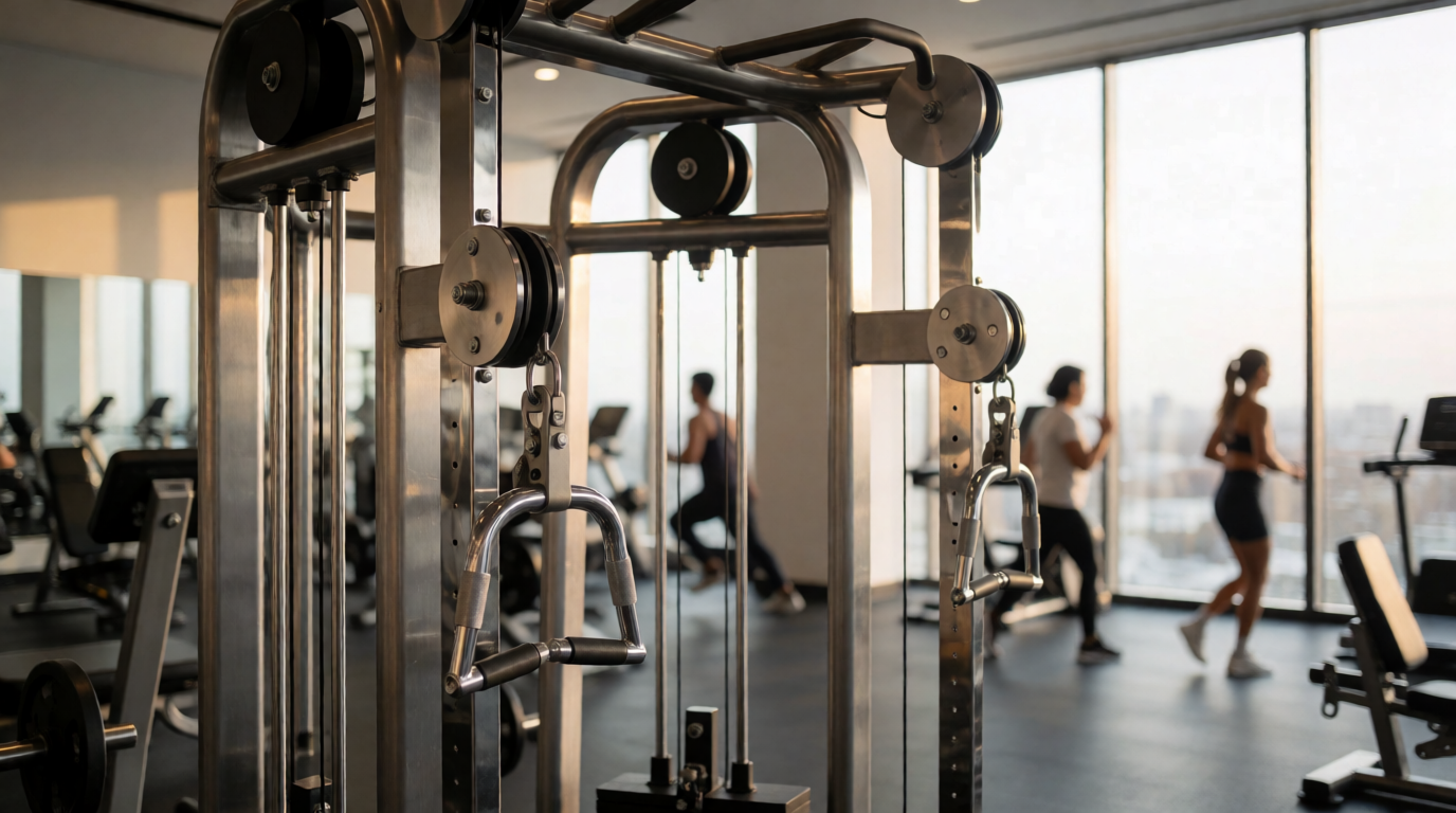 gym fitness equipment workout cable crossover