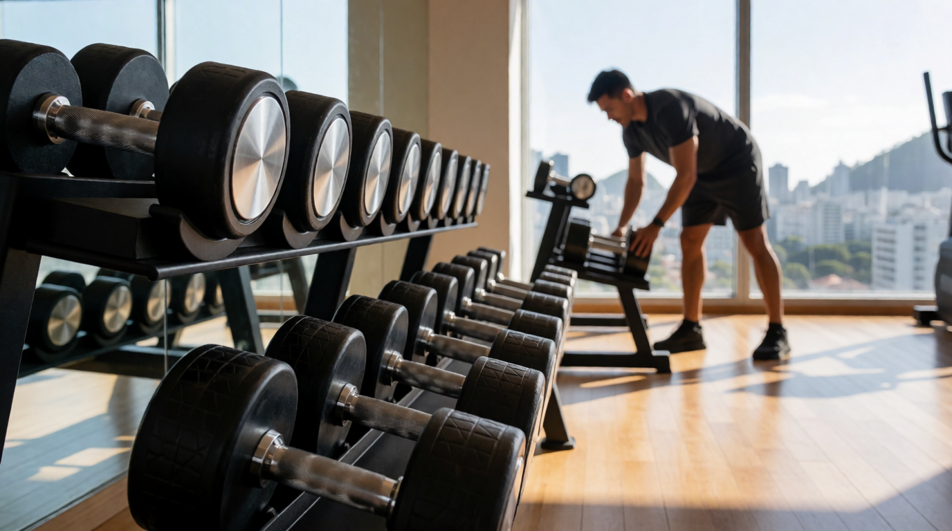 gym fitness equipment workout halteres fixos rio janeiro