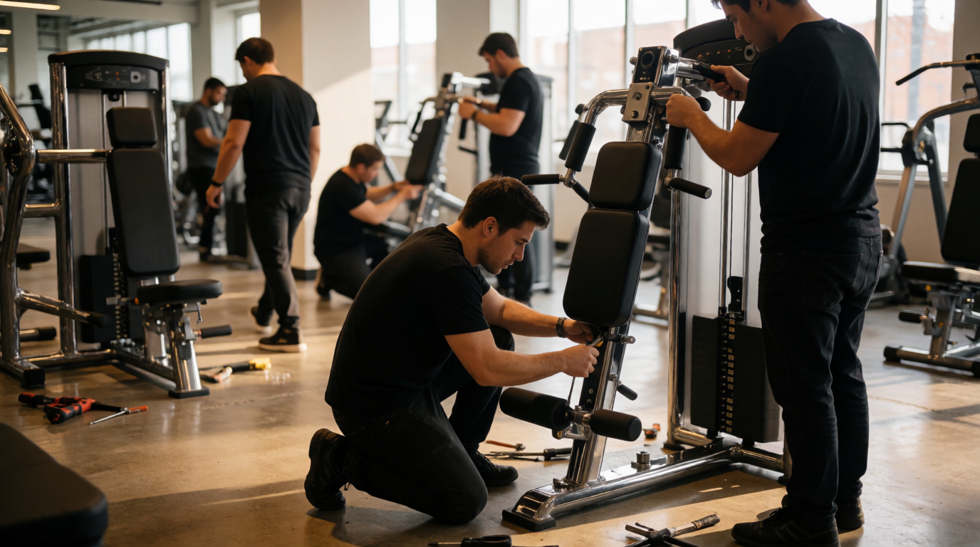 gym fitness equipment workout instalacao ginastica comercial