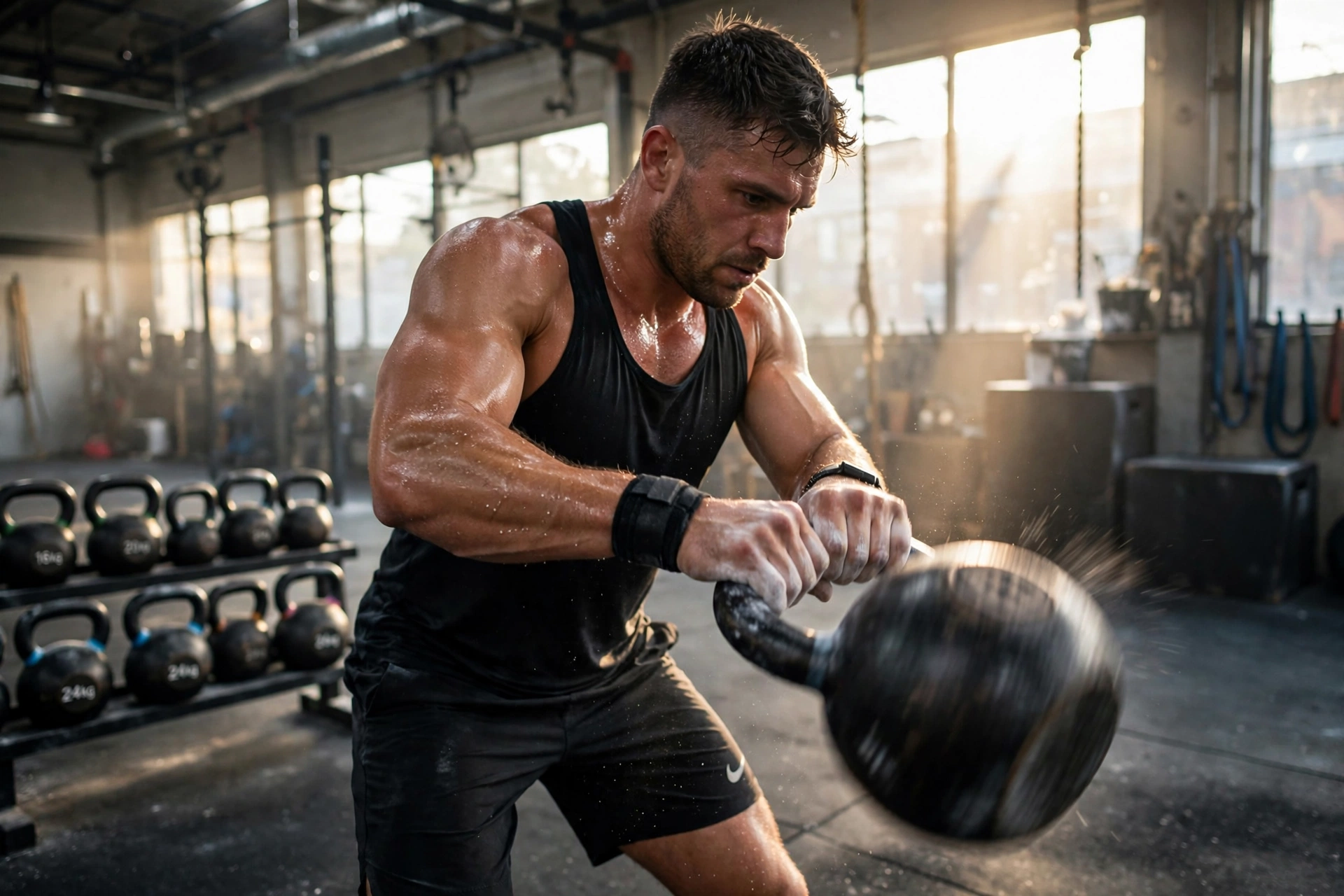 gym fitness equipment workout kettlebells crossfit