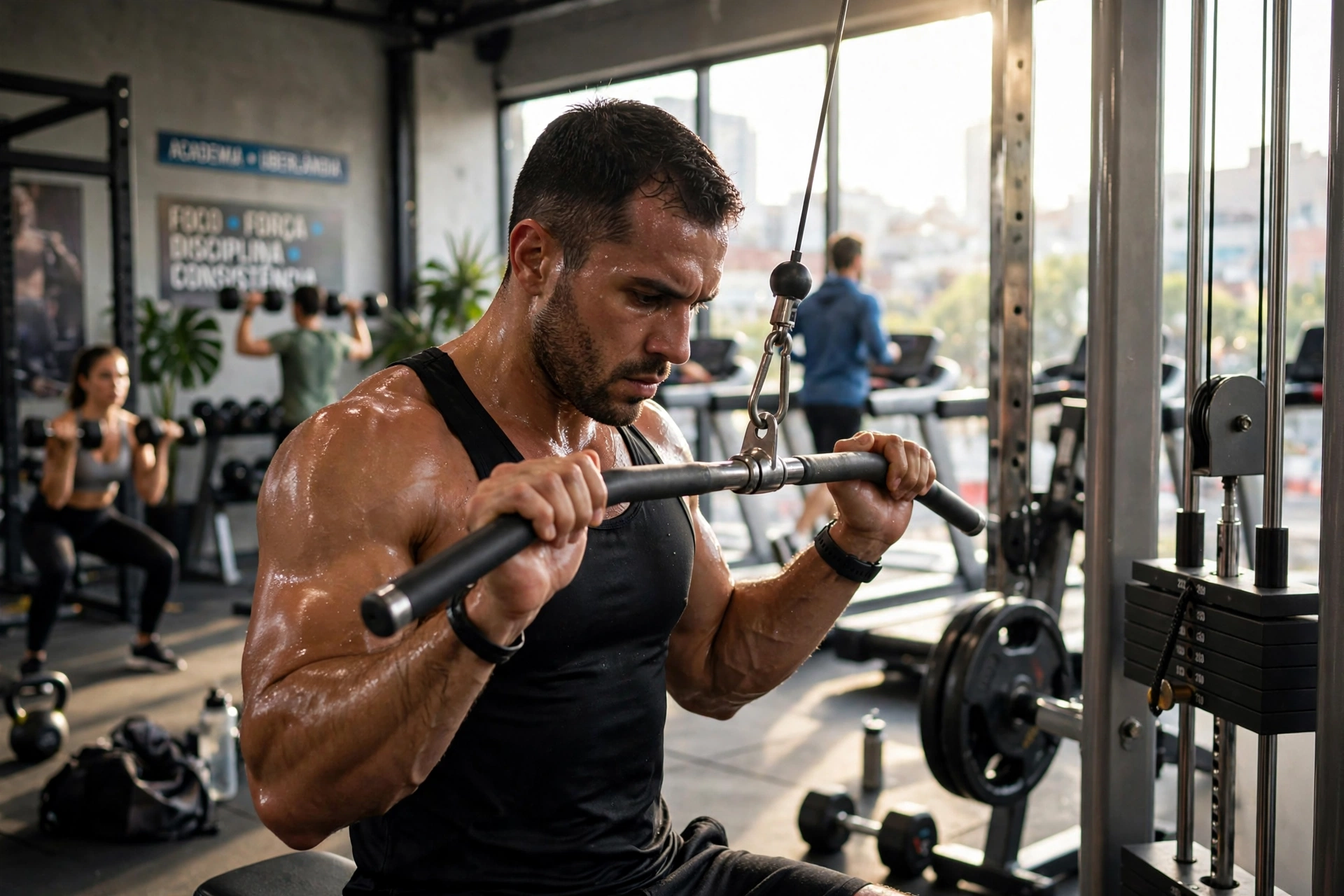 gym fitness equipment workout lat pulldown uberlandia mg
