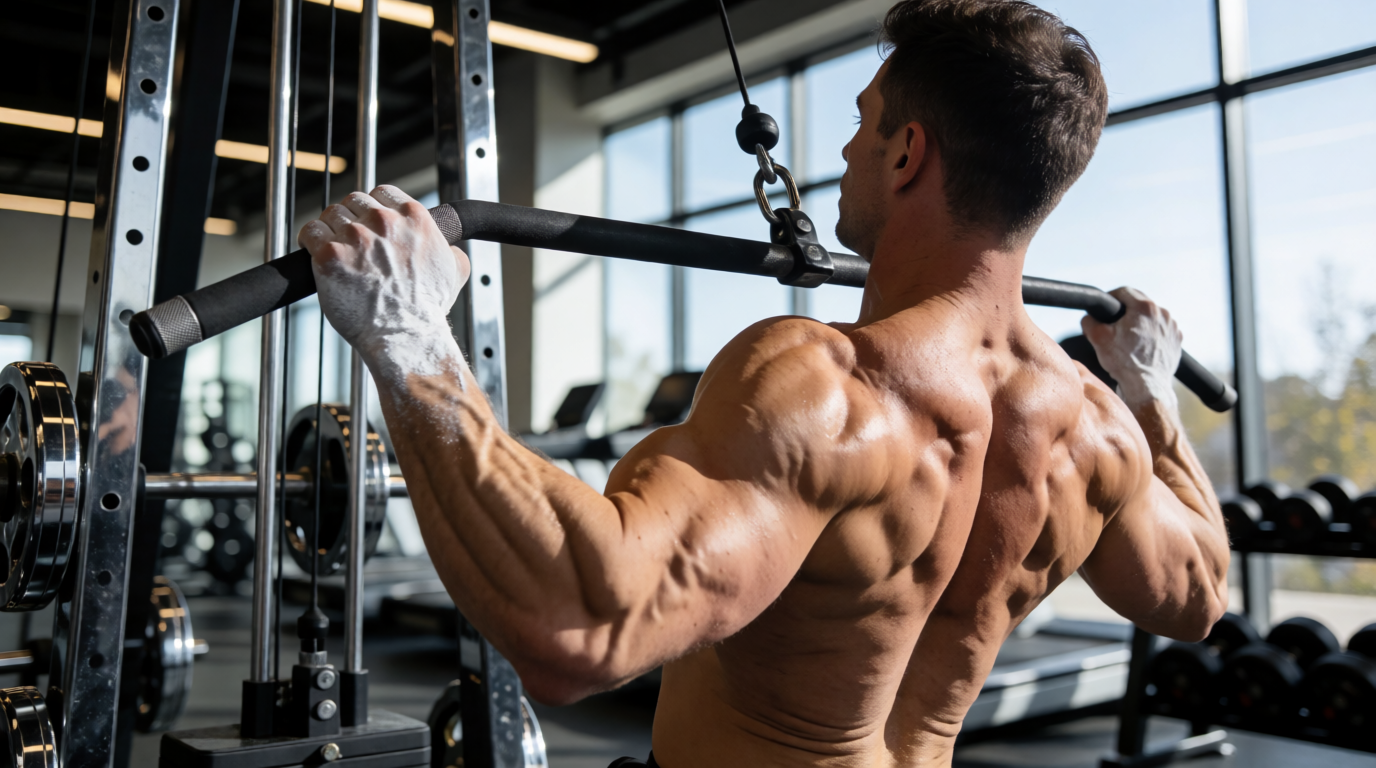 gym fitness equipment workout lat pulldown
