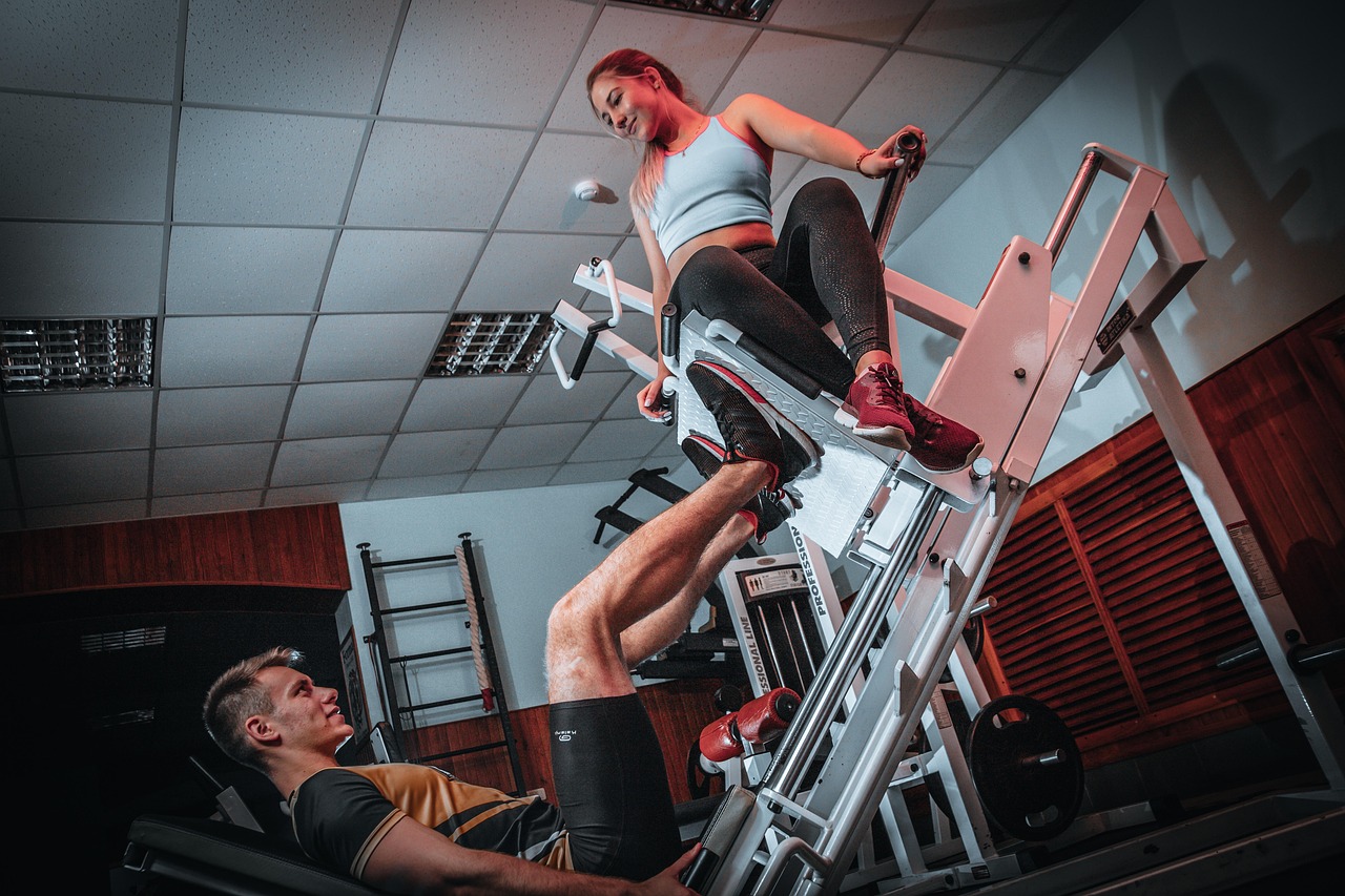 man, woman, workout, fitness models, reap, leg press, training apparatus, exercise, gym, fitness, wellness, sports, training, fit, posture, pose, girl, guy, leg press, leg press, leg press, leg press, leg press, gym, gym
