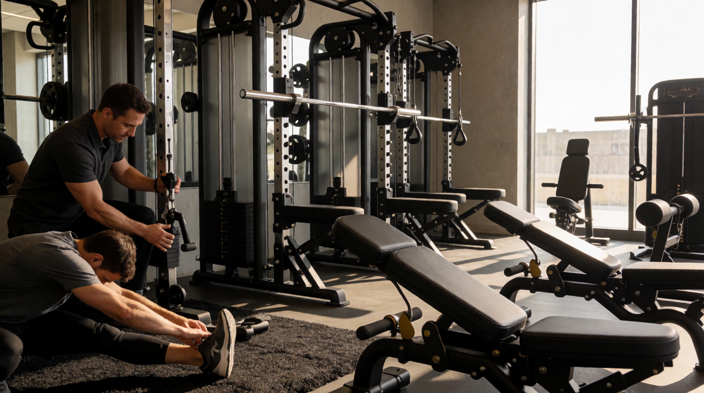 gym fitness equipment workout linha profissional academias pequenas