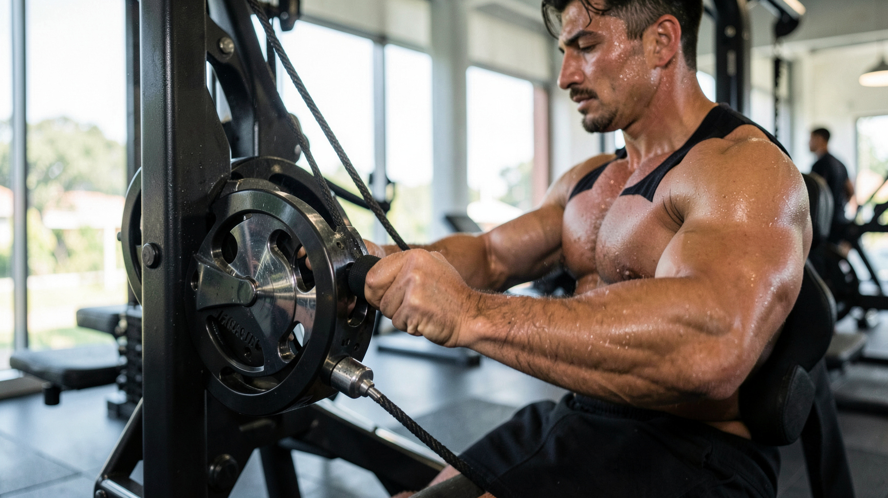 gym fitness equipment workout low row manaus am