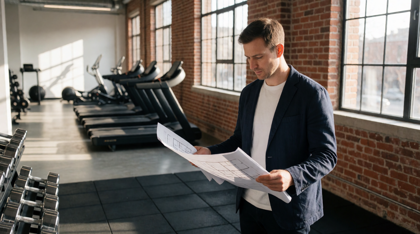 gym fitness equipment workout projeto comercial