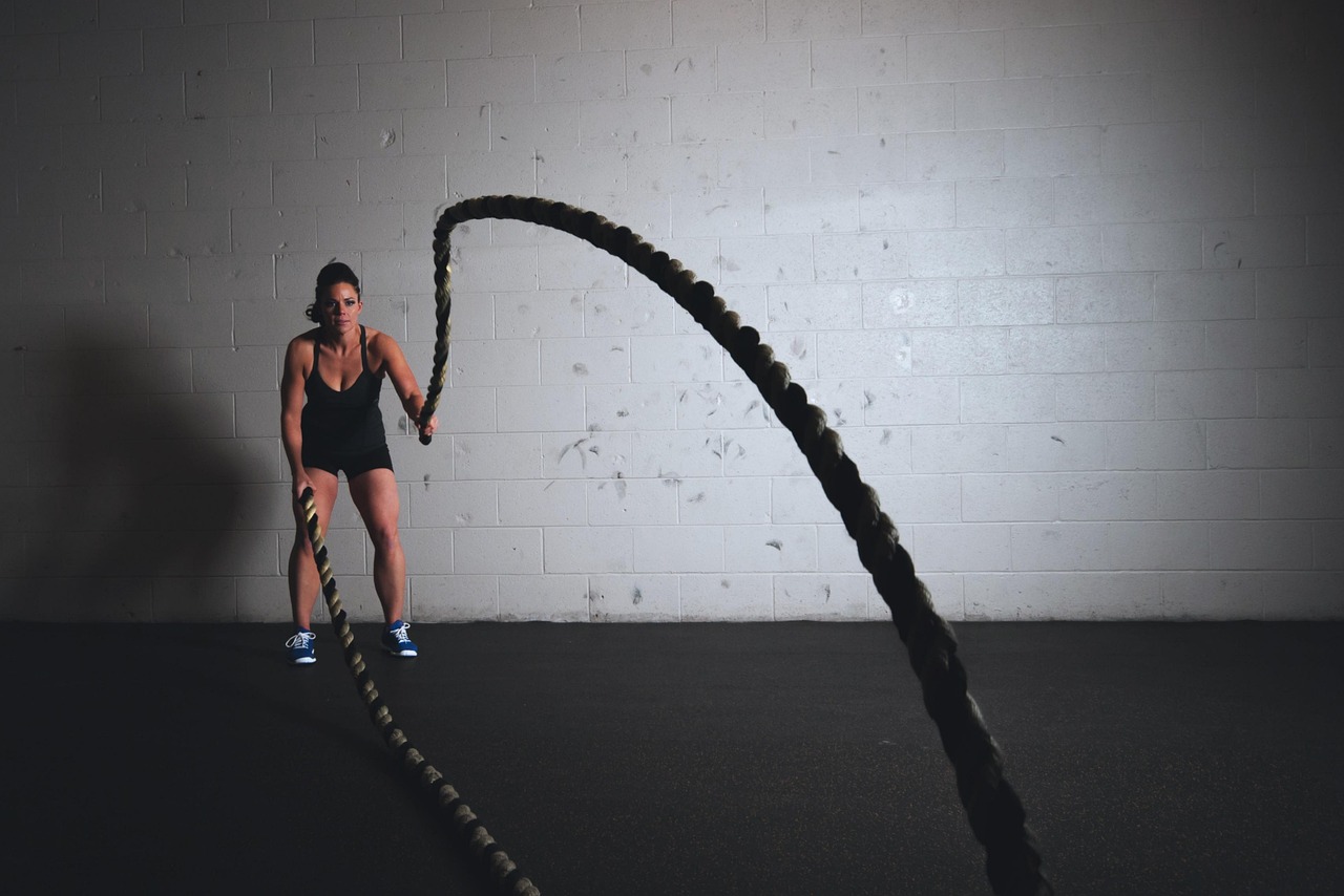 training, ropes, workout, fitness, exercise, sport, gym, strong, young, woman, person, healthy, lifestyle, body, fit, muscular, studio, athlete, equipment, strength, female, active, power, gym, gym, gym, gym, gym