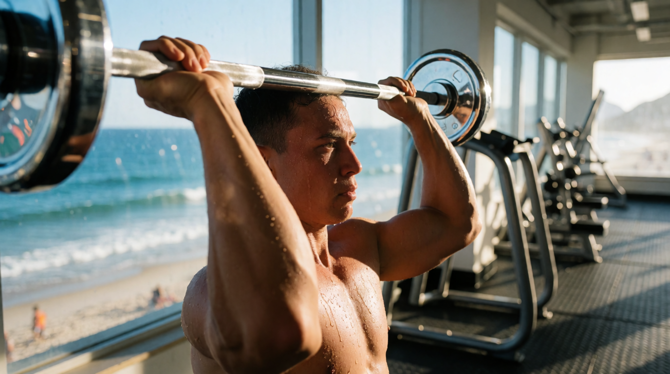 gym fitness equipment workout shoulder press rio janeiro