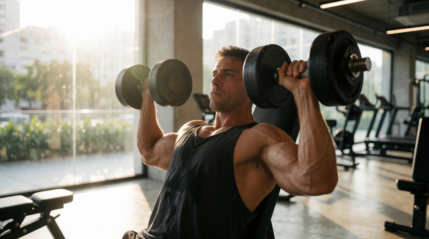 gym fitness equipment workout shoulder press sao goncalo