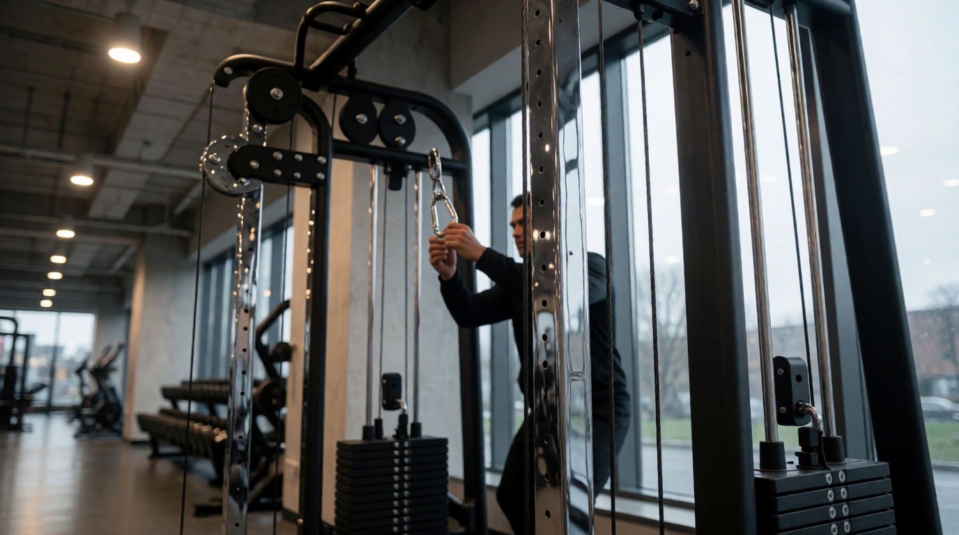 Máquina de musculação multifuncional profissional em academia
