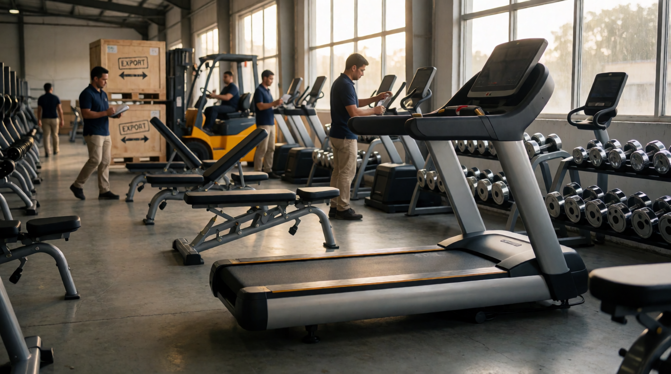 Equipamentos de academia prontos para exportação
