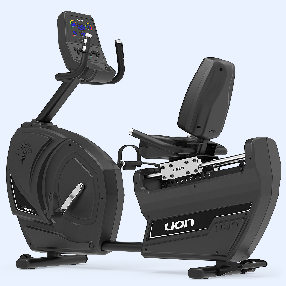 Bike horizontal moderna em academia profissional