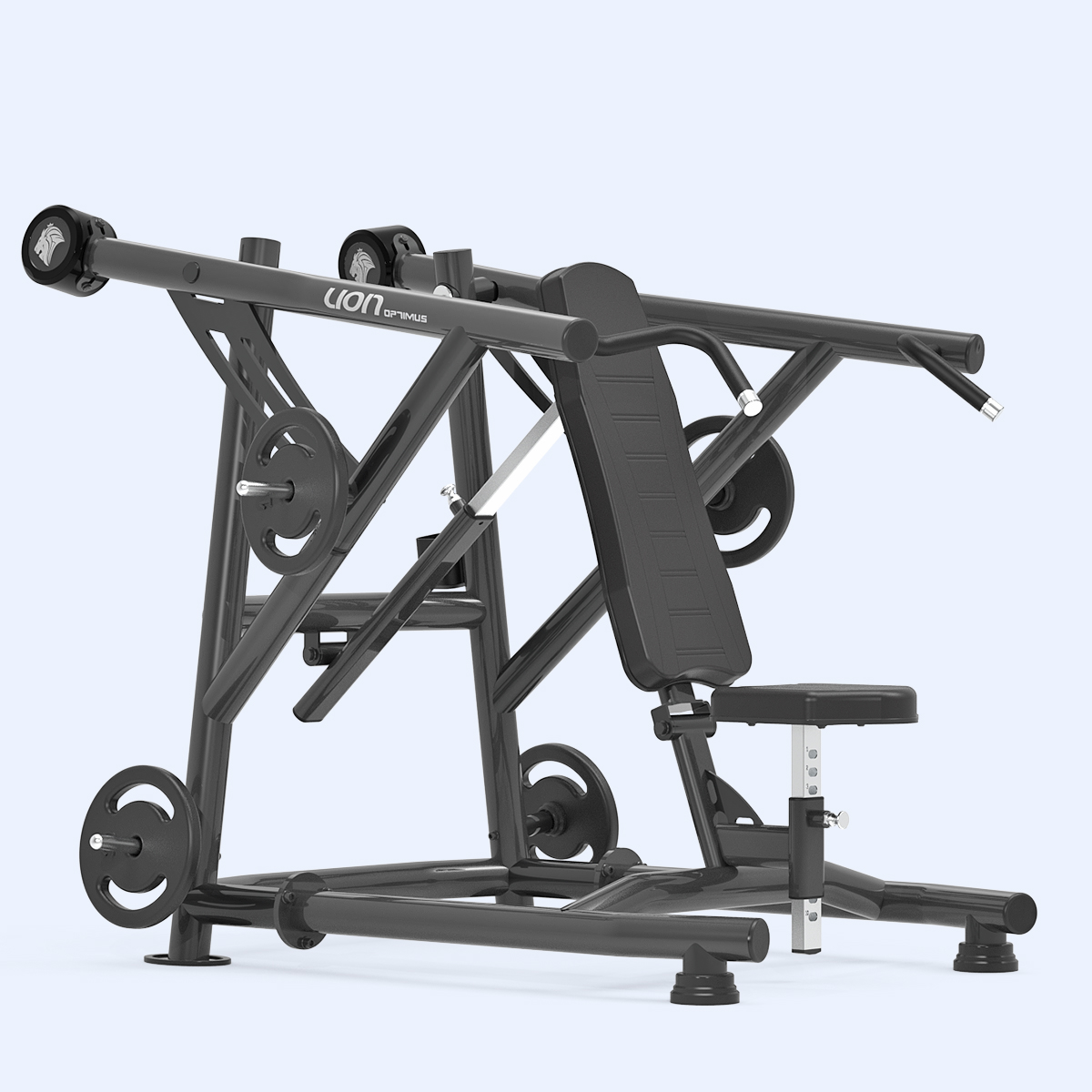 Equipamento shoulder press profissional em academia