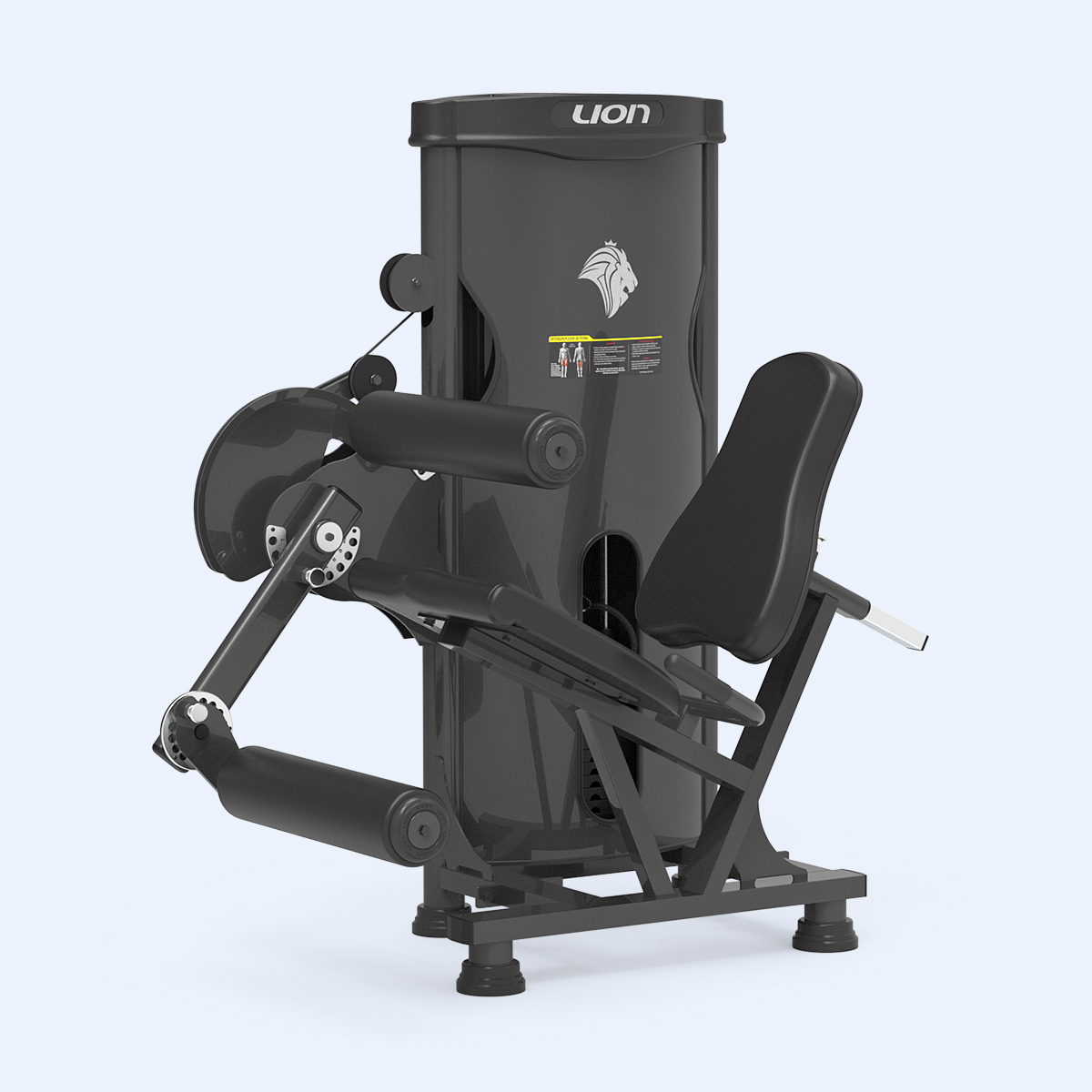 Máquina de leg extension em academia premium na Bahia