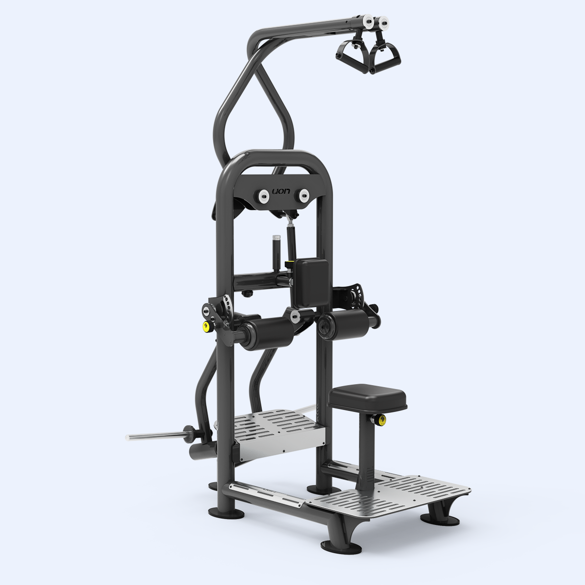 Bike vertical profissional em academia moderna