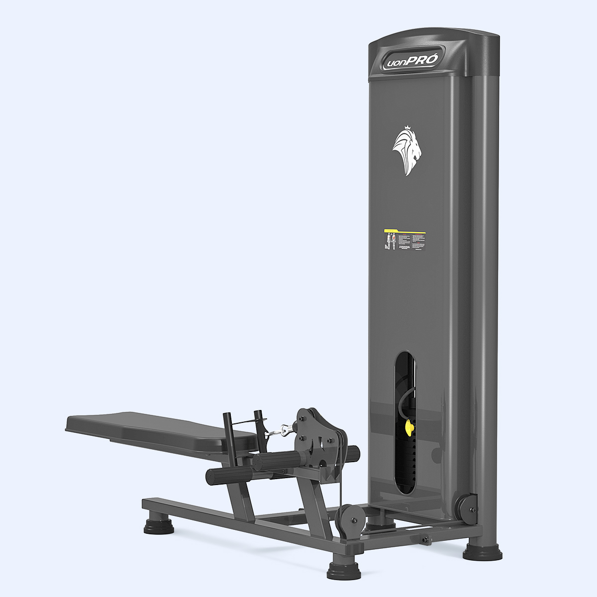 Equipamento low row profissional em academia moderna