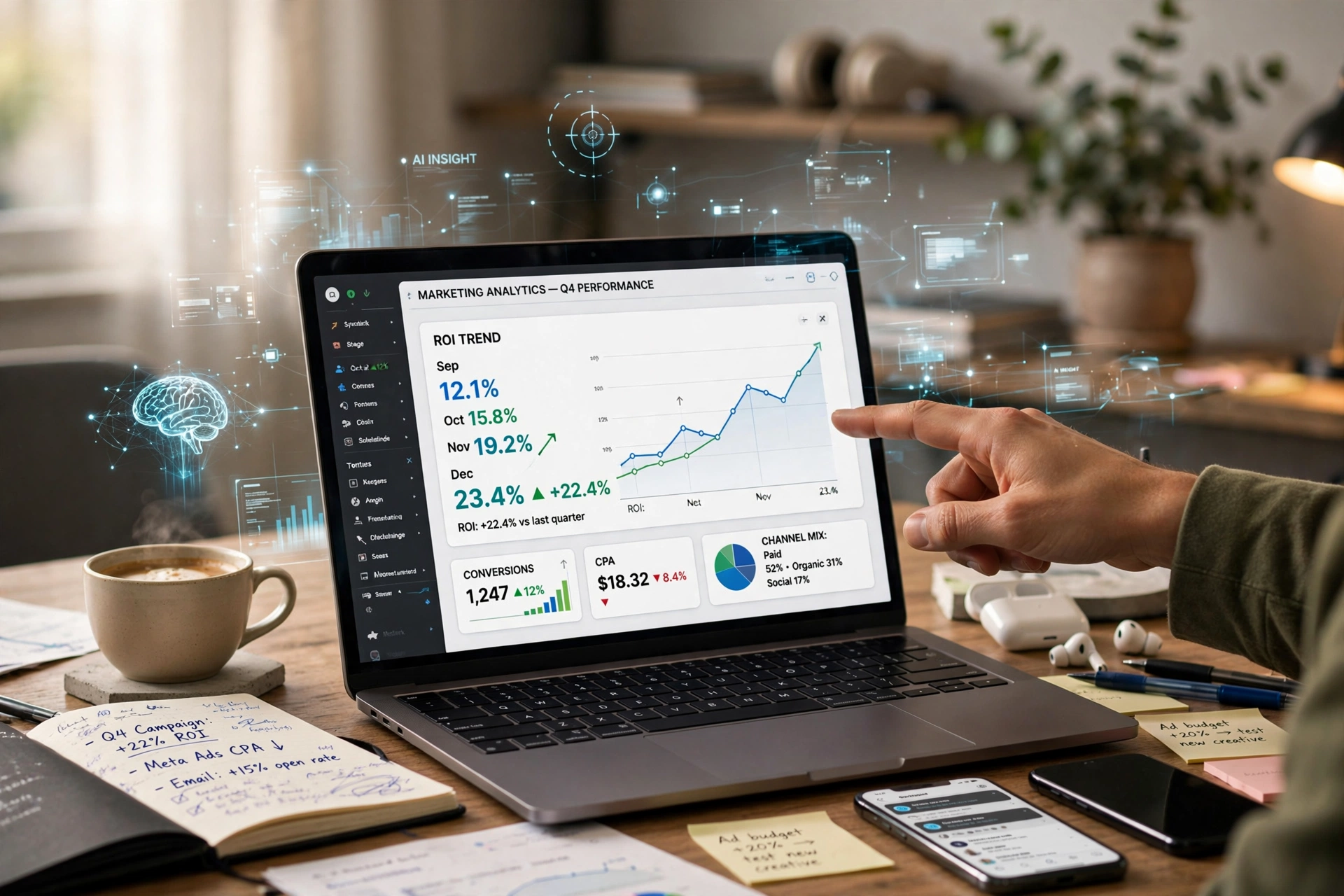 digital marketing ai analisar melhorar roi campanhas 2026