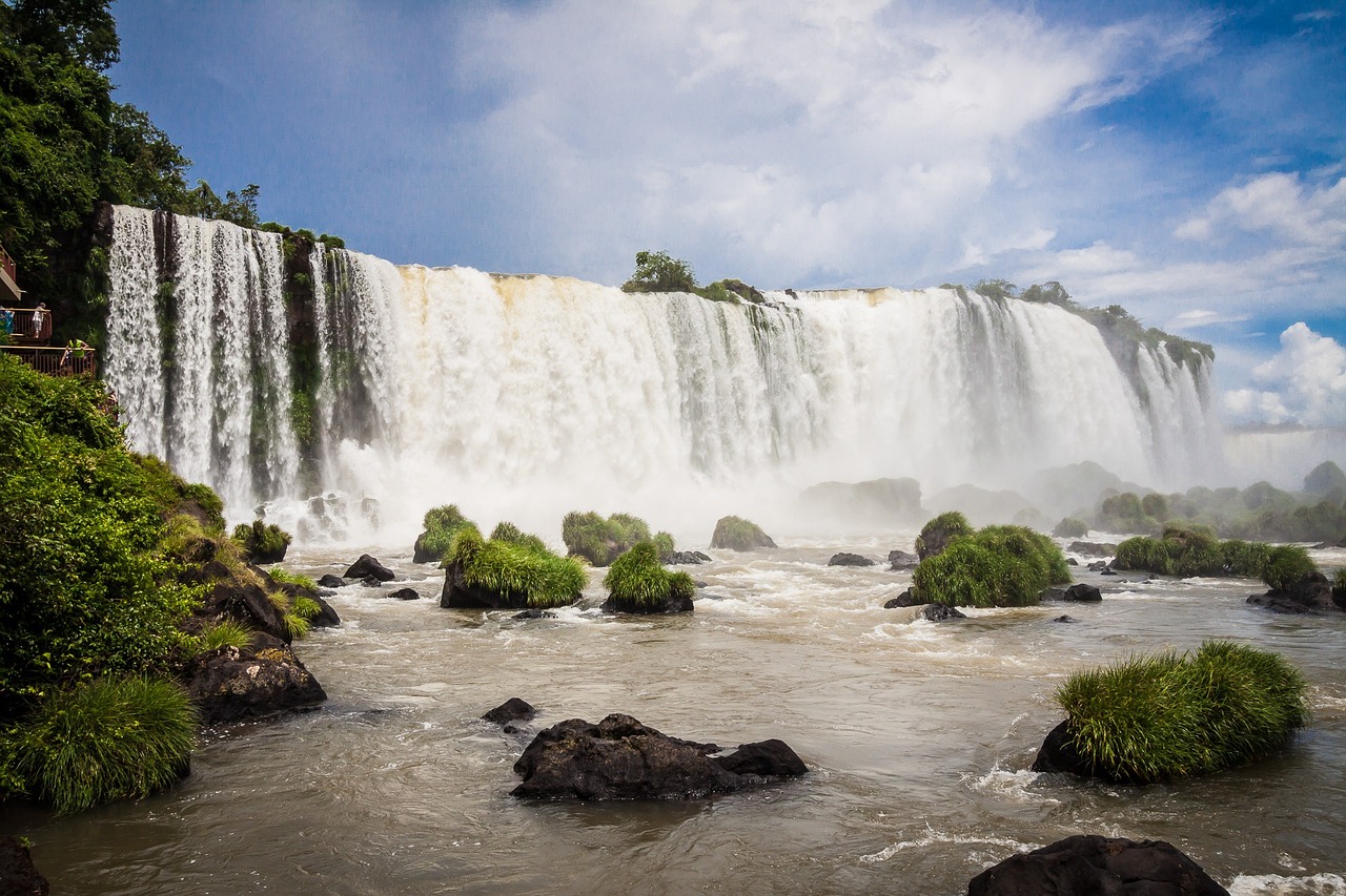 iguazu, iguacu, iguasu, falls, waterfall, south, nature, america, brazil, water, landscape