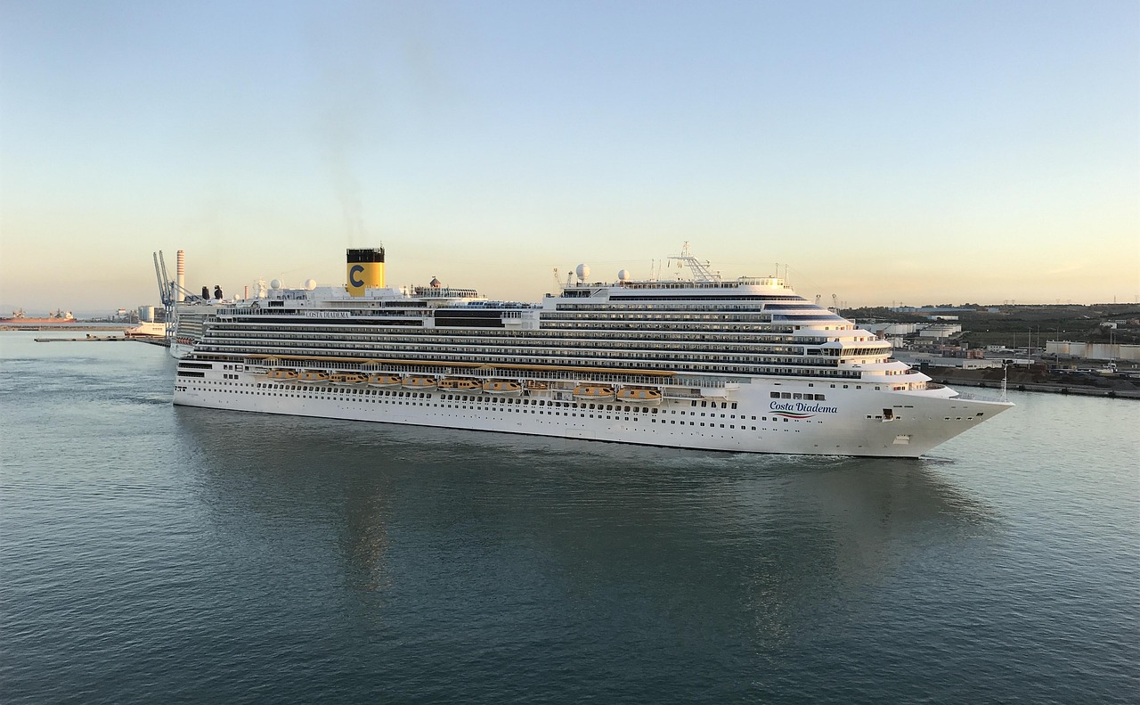cruise, cruise ship, costa, costa diadema, ship, sea, nature, civitavecchia, water, travel, cruising, sail, ocean, holidays, morning