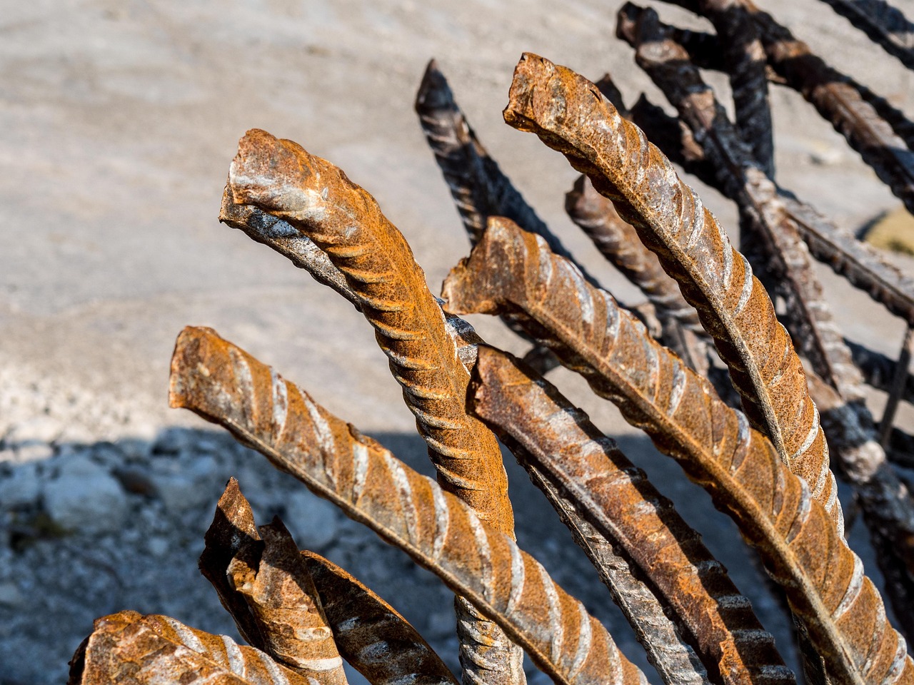 construction site, structural steel, monierisen, stole, building material, iron bars, rusty, material, bent, iron, work, structure, steel bars, rods