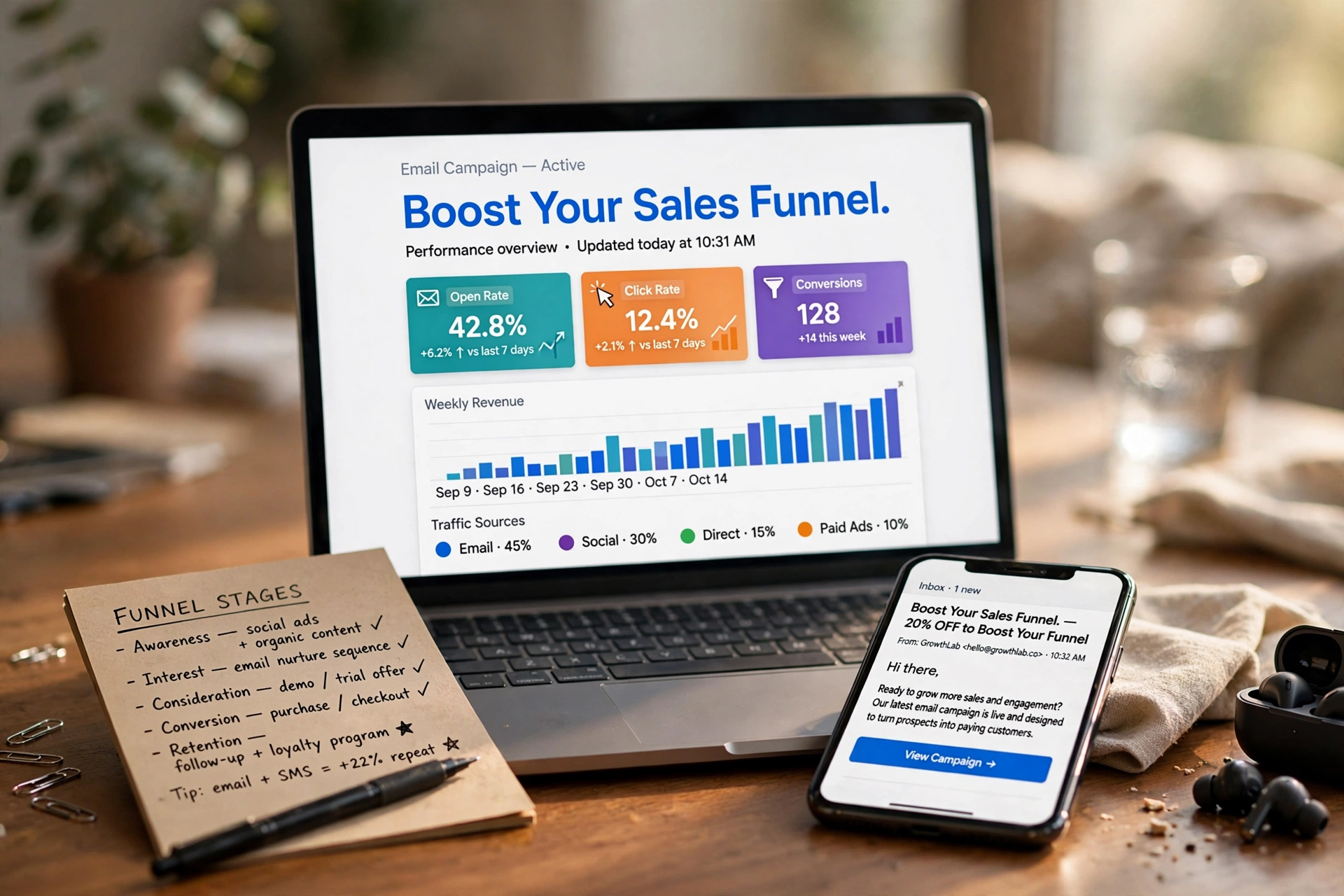 digital marketing ai email funil sales