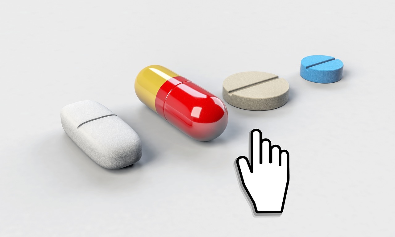 online, pharmacy, pills, click, medication, healthcare, capsule, medicine, shop, purchase, buy, computer, e-commerce