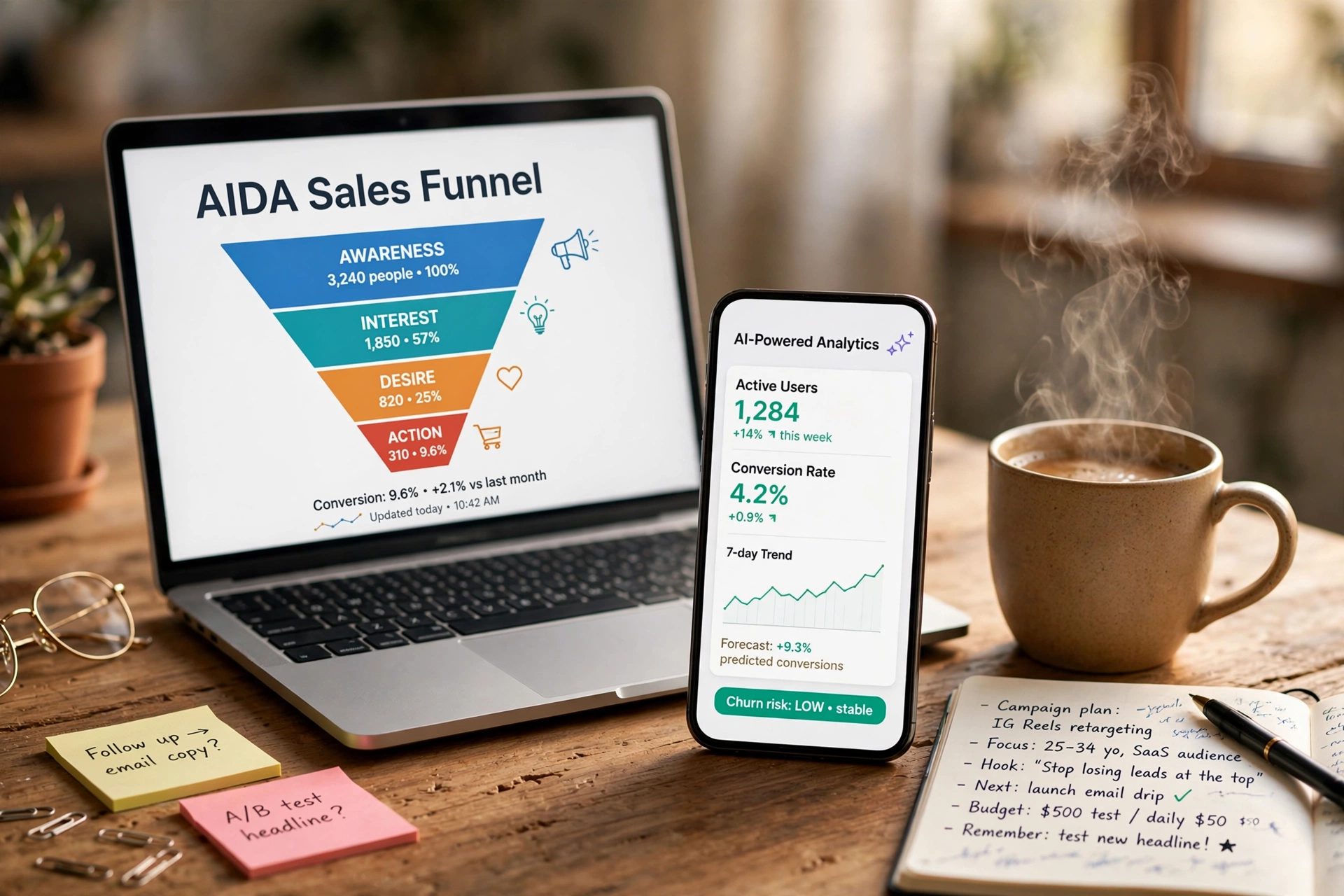 digital marketing ai funil sales aida