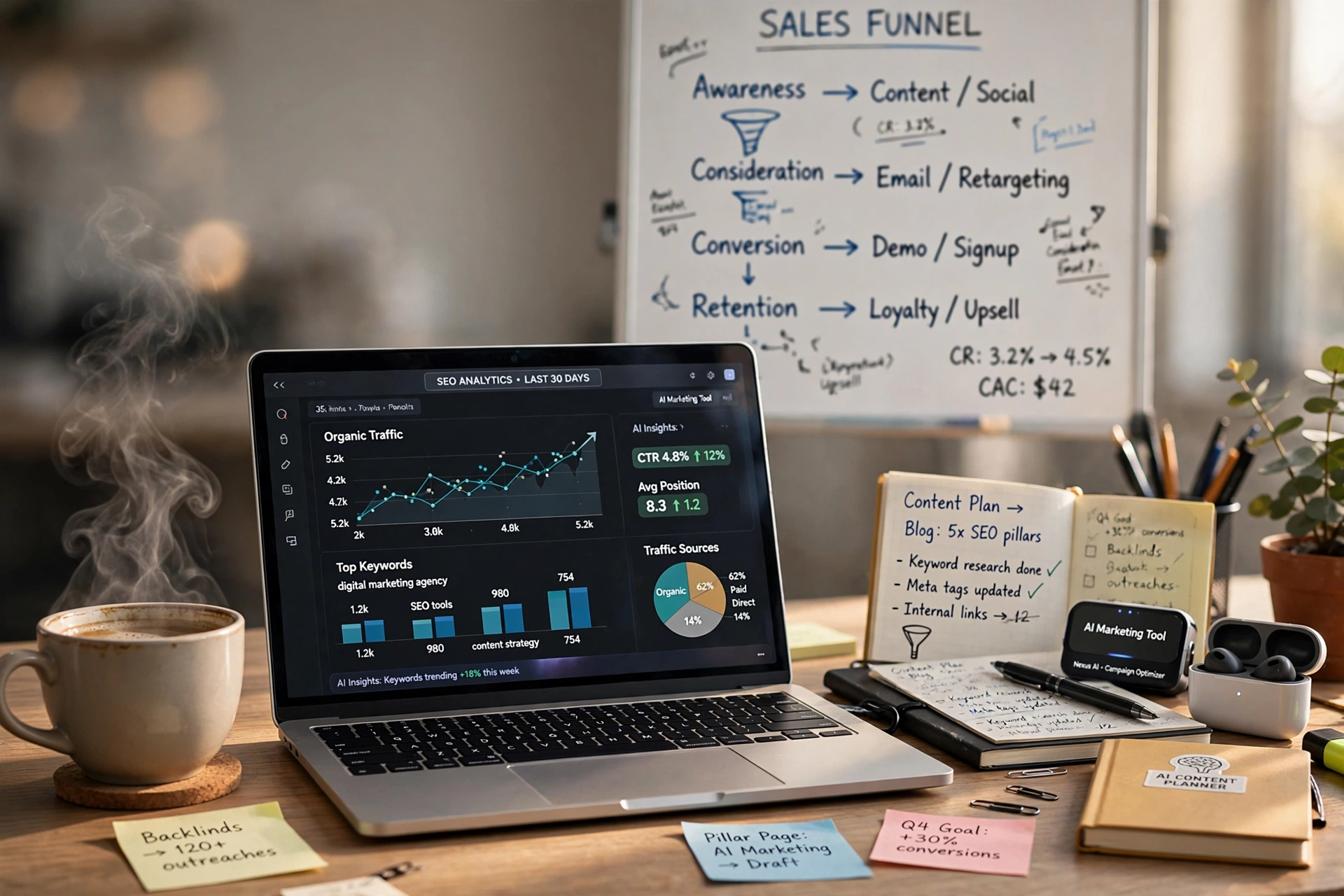 digital marketing ai funil sales seo