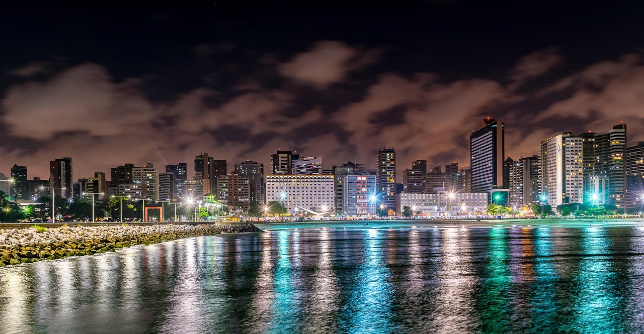 cityscape, lights, night, dark, urban, buildings, fortaleza, brazil, fortaleza, fortaleza, fortaleza, fortaleza, fortaleza