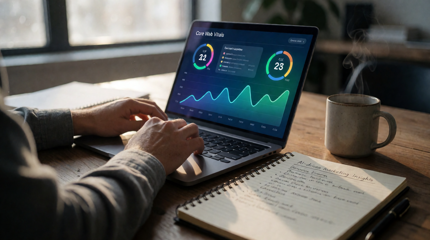digital marketing ai otimizar core web vitals